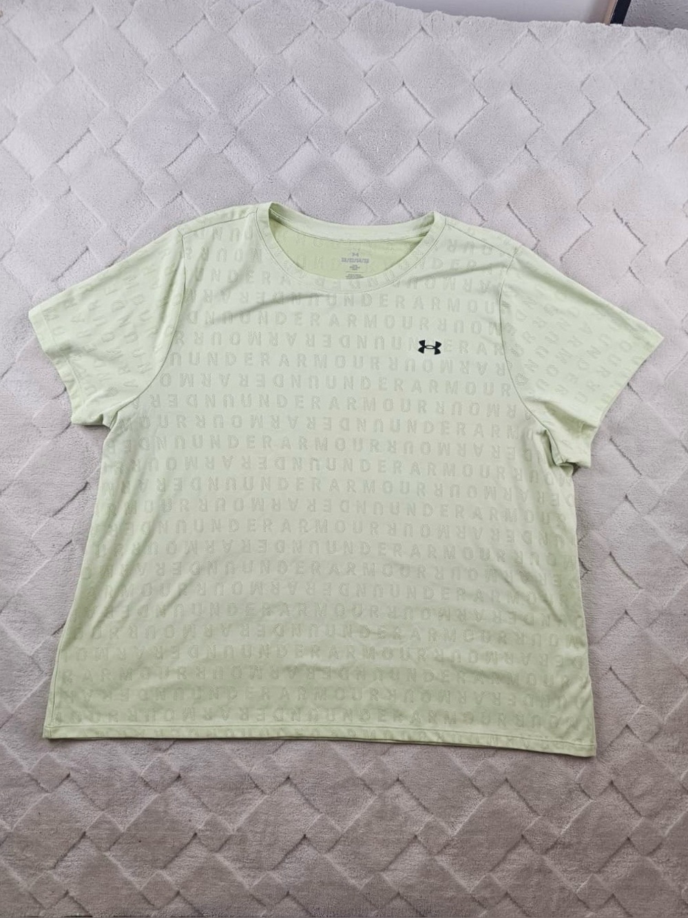 Under Armour Athletic Tee Mens 3XL Light Green Short Sleeve Gym Walk Comfort